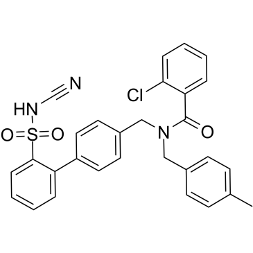 2-Chloro-N-[[2'-[(cyanoamino)sulfonyl][1,1'-biphenyl]-4-yl]methyl]-N-[(4-methylphenyl)methyl]-benzamide