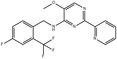 N-(4-氟-2-(三氟甲基)苄基)-5-甲氧基-2-(吡啶-2-基)嘧啶-4-胺