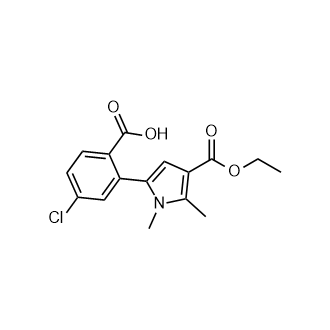 4-Chloro-2-(4-(ethoxycarbonyl)-1,5-dimethyl-1H-pyrrol-2-yl)benzoic acid