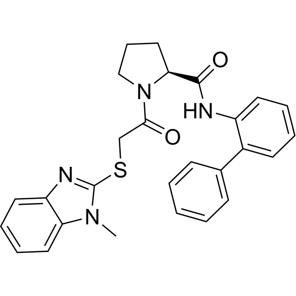 N-[1,1'-Biphenyl]-2-yl-1-[2-[(1-methyl-1H-benzimidazol-2-yl)thio]acetyl-2-pyrrolidinedicarboxamide