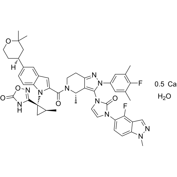 Orforglipron hemicalcium hydrate